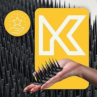 KADAX Pack of 12 Plastic Bird Repellent Spikes, 51 x 4 x 3.5 cm, 3 Rows, for Pigeons, Cats, Martens, Fence, Balcony, Roof, Windowsill, Robust and Weather-Resistant, Can Be Cut to Size, Anthracite