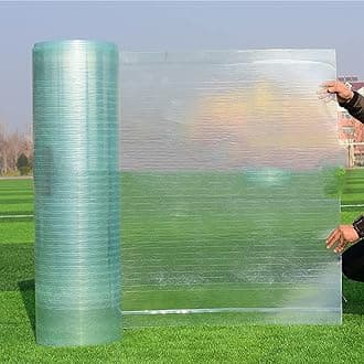 IMPREC Polycarbonate Roofing Sheet, 1.0mm Polycarbonate Panels Sunshine Board Shed Cover Transparent Insulation Daylighting Panels (Color : Clear, Size : 1.2mx5m)