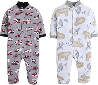 EIO® 100% Cotton Rompers/Sleepsuits/Jumpsuit/Night Suits for Newborn Baby Boys & Girls Pack of 3