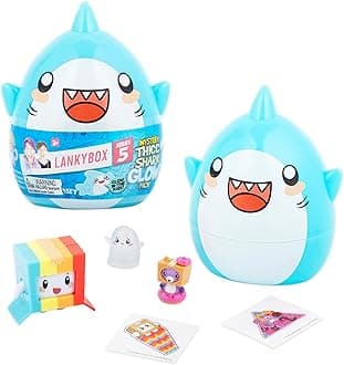 Mystery Thicc Shark Glow Pack Mystery Thicc Shark Glow Pack with 5 Exciting Toys to Discover Inside, Officially Licensed LankyBox Merch