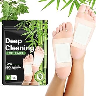 Deep Cleansing Foot Patch, Natural Bamboo Vinegar Ginger Powder Foot Pad For Foot Care, Adhesive Sheets For Relaxation, Pain Relief And Remove Dampness (Ginger, Pack Of 10)