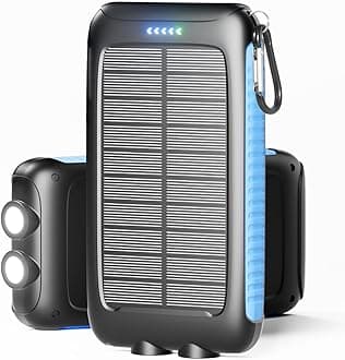 Solar Charger Power Bank 49800mAh - Portable Fast Charging Power Bank with Type-C & Dual USB Ports, Compatible with iPhone, Samsung & More, Waterproof Solar Panel for Camping, Hiking, and Outdoor Use