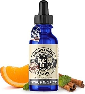 Beard Oil by Mountaineer Brand (2oz) | Premium pure Natural Beard Conditioner (WV Citrus & Spice)