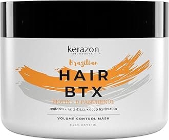 KERAZON Brazilian Hair BTX Treatment Mask 8oz 236ml provides repair for damaged, dry, smoothing, deep conditioning and hydration, nutrition, shine, softness, volume control and smoothness.