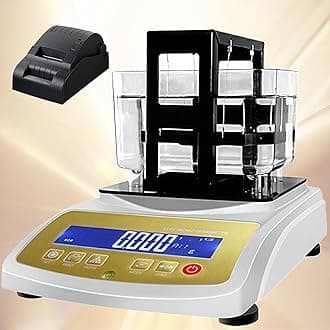 Digital Gold Purity Analyzer Meter ，K Value Tester & Density Meter for Gold Silver，Precious Metal Testing Machine ，Jewelry Tools，Electronic Purity Content Detector (WLD-120K+Printer)