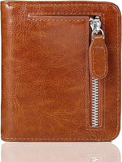 FUNTOR Small Wallets for Women, Ladies Small Compact Bifold Pocket RFID Blocking Genuine Leather Wallet for Women