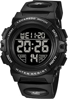 Kids Watch,Boys Watch for 3-15 Year Old Boys,Digital Sport Outdoor Multifunctional Chronograph LED 50 M Waterproof Alarm Calendar Analog Watch for Children with Silicone Band,Kids Gift