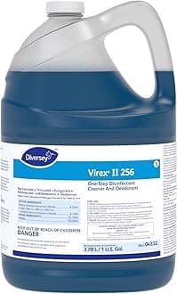 VIREX Diversey II 256 04332. Liquid Disinfectant Cleaner and Deodorant, Hospital Grade Floor Cleaner with Mint Scent, For Home & Commercial Use, Concentrate, 1-Gallon