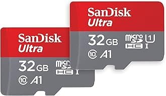 SanDisk Ultra 32 GB microSDHC Memory Card + SD Adapter with A1 App Performance Up to 120 MB/s, Class 10, U1 (Twin Pack)