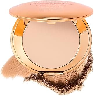 Miracle Flawless Pressed Powder, Fair Shade, Oil-Control, Soft-Focus Finish with Hydrating Rose Flower Extract & Sweet Almond Oil, Vegan, Cruelty Free Cosmetics