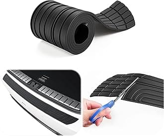 SINGARO Car Rear Bumper Protector, 41inch x3.4inch Car/SUV Universal Rubber Anti-Scratch Trunk Exterior Accessories