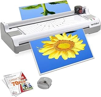 Laminator Machine 11X17 with 70Letter Size Laminating Sheets for A3/A4,13Inch Wide Thermal Hot&Cold 2Roller Lamination Laminated 3-5mil for Office Home Teacher,with Paper Cutter,Corner Rounder