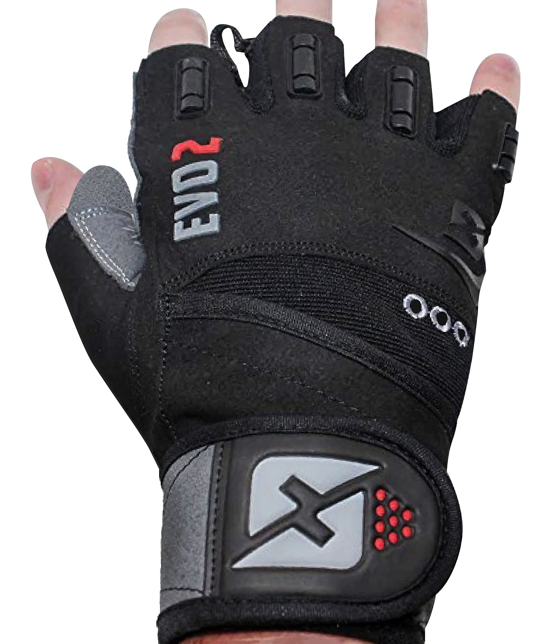 Evo 2 Weightlifting Gloves with Integrated Wrist Wrap Support-Double Stitching for Extra Durability-Get Ripped with The Best Body Building Fitness and Exercise Accessories