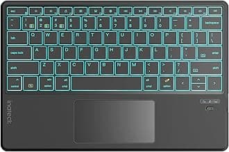 Tablet Keyboard, Ultra-Slim, AI Function, 7-Color Backlight, Compatible with iPad 10/9/8, Air, 12.9''/ 11''/ 10.5'' Pro, Mini 7/6/5, Supports Windows, iPad OS, Android, iOS