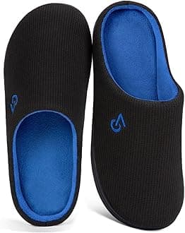 Men's Two-Tone Memory Foam Slippers