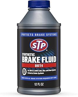 Synthetic Brake Fluid, Dot 4 Brake Fluid Protects Brake Systems, ABS, Disc and Drum Systems, 12 Oz, STP