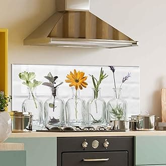 Tempered Glass Kitchen Backsplash, Stove Back Cover, Stove Splashback, Cutting Board, Kitchen Sink Splash Guard, Home Wall Decor (59x24'')