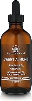 Sweet Almond Oil, USDA Certified Organic, 100% Pure, Cold Pressed, Nourish & Soften, Promotes Healthy Looking Skin and Hair, Unscented, 4 ounce