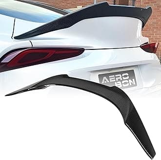 AeroBon Real Carbon Fiber Trunk Spoiler Compatible with 2020-2026 Toyota GR Supra A90 A91 Rear Spoiler (V Style) Vortex