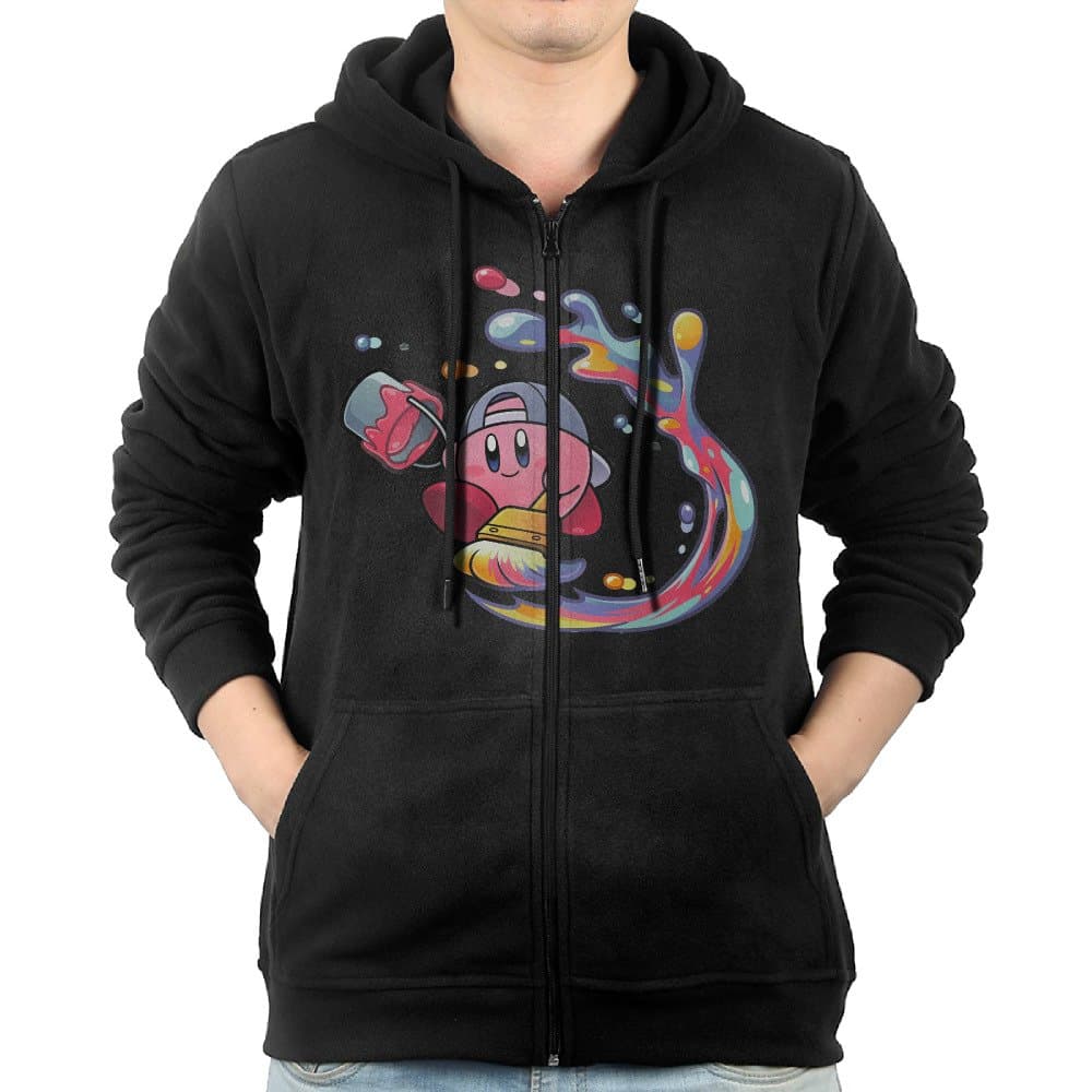 Men Paint Kirby Hoodie Pullover Zip Up