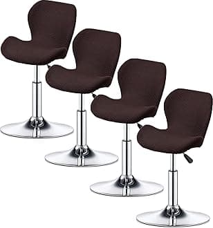 ELYSYSRL Bar Stool Cover Set of 2/4/6 Shell Back Adjustable Swivel Bar Stools Slipcover,Barstool Protector Covers for Dining Room Kitchen (Color : #6, Size : 4pcs)