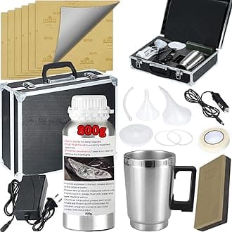Headlight Restoration Kit, 800g Vapor Headlight Restoration Kit, Head Light Lens Restore Kit with 800g Repair Liquid for Repair Headlight Yellowing/Vague/Scratch/Oxidation