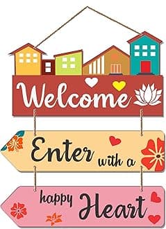 Welcome Home Quote Wooden Wall Hanger for Gateway | Quotes Decor Item | Door Quotes Hanging | Wall Poster | Wall Art Print | Gift Items for Home Decor | Wall Accent (WH_5805N) | Modern Decor