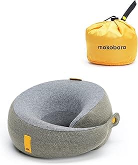 - MOKOBARA The Travel Pillow Pure Memory Foam Neck Pillow, Comfortable & Breathable Cover, Machine Washable, Airplane Travel Kit for Travelling (Cloud Forest)