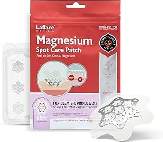 Laflare FreeGo Magnesium Acne Patches for Face. Blemish.Zit & Dark Spots from Post-Blemish, Acne .Zit. Self Dissolving,Hydrocolloid, Tee Tree oil & more (L 6pc)