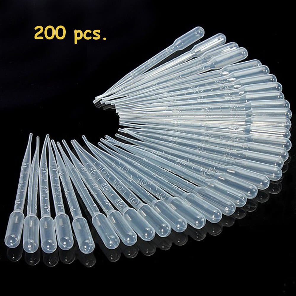 200pcs 3ml Disposable Plastic Droppers Transfer Pipettes