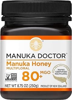 Manuka Doctor - MGO 80+ Manuka Honey Multifloral, 100% Pure New Zealand Honey. Certified. Guaranteed. Raw. Non-GMO (8.75oz)