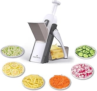 ONCE FOR ALL Adjustable Mandoline Slicer Safe Vegetable Slicer Food Chopper Vegetable Cutter Quick Dicer Fruit French Fry Julienne