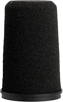 SHURE RK345B SM7dB Replacement Windscreen, Black: Pop Filter, Microphone Cover, Microphone Sponge, Windshield, Dynamic Microphone