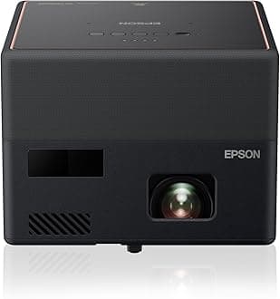 Epson EF-12 3LCD, Full HD, 1000 Lumens, 150 Inch Display, Android TV, Sound by Yamaha, Gaming & Home Cinema Laser Projector - Black