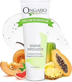 Organic Face Scrub - Natural Exfoliating Face Wash & Enzyme Peel for Sensitive Skin - Facial Scrub Exfoliator for Women & Men - Clear Acne & Unclog Pores - Smooths & Brightens - 4 FL OZ
