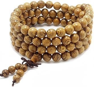 Mala Beads Bracelet 108 8mm Prayer Meditation Sandalwood Elastic