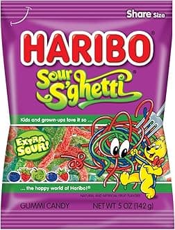 Gummi Candy, Z!NG Sour S’ghetti, 5 oz. Bag