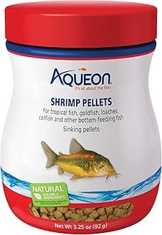 Aqueon 06188 Shrimp Pellets Fish Food, 3-1/4-Ounce