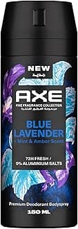 – AXE Fine Fragrance Premium Deodorant Body Spray, Blue Lavender, Mint and Amber Scent, 72H Fresh, Aluminium Free, 150ml