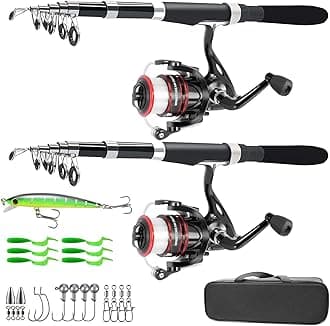 2.4M7.87Ft : Rod and Reel Combos Carbon Fiber Telescopic Fishing Rod with Reel Combo Sea Saltwater Freshwater Kit Fishing Rod Kit