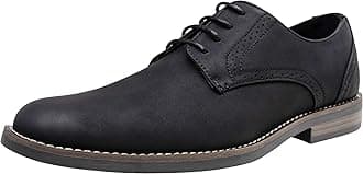 JOUSENMens Dress Shoes Retro Plain Toe Business Casual Oxfords Dress Shoes for Men, Retro Suede-amy624-black, 10