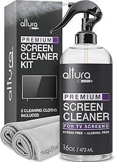 Screen Cleaner Spray (16oz) and Microfiber Cloth TV Screen Cleaner, Computer Cleaner, Laptop Screen Cleaner, Monitor Cleaner for Phone, Ipad, iPhone, MacBook Screen Cleaner Streak and Odor Free