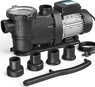 Vidapool - In/Above ground pool pump, high flow (with timer, 2HP, 8917 GPH, 115V)