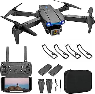 ADEPTNA E99 Foldable Quadcopter Drone with HD 4K Dual Camera, 360° Roll, Obstacle Avoidance, 150m Range, Dual Batteries for 25-30 Min Flight Time, WiFi FPV, Altitude Hold, & Storage Bag