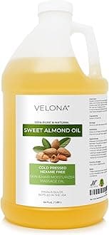 Sweet Almond Oil - 64 Fl Oz | 100% Pure and Natural Carrier Oil |Cold Pressed | Skin, Hair, Body & Face Moisturizing | Use Today - Enjoy Results…