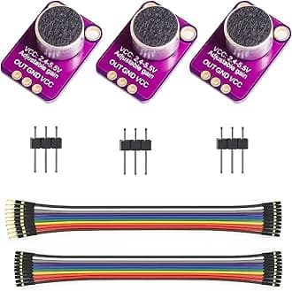 WWZMDiB MAX4466 Electret Microphone Sensor Compatible with for Arduino Raspberry Pi ESP32 Sound Sensor Amplifier (3 Pcs)