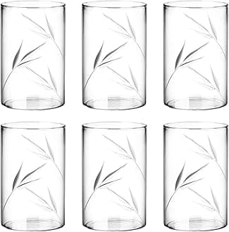 by Milton Vector Borosilicate Decorative Glass Tumbler, Set of 6, 300 ml, Petal