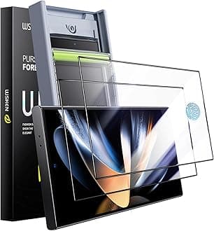 for Samsung Galaxy S24 Ultra Screen Protector Tempered Glass [Zero Bubble] [Auto Dust-Remove] [Support Fingerprint Unlock] Anti Glare HD Full Coverage 9H Flim 6.8 inch - 2 Pack