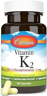 Vitamin K2, MK-4 (Menatetrenone), Vitamin K Supplement, Bone & Heart Health, K2 Vitamin, Soy-free, 60 capsules