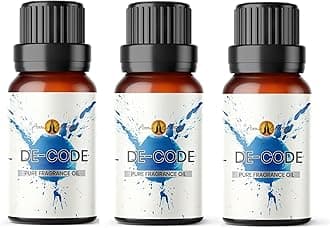 Aroma Energy | De Code Fragrance Oil 30ml (3 x 10ml) Highly Scented Oil for Diffuser, Candles, Soap Making, Wax Melt, Slime, Perfume | Vegan, Made in UK